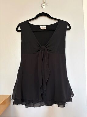Byer California Deep V Tie-Front Top